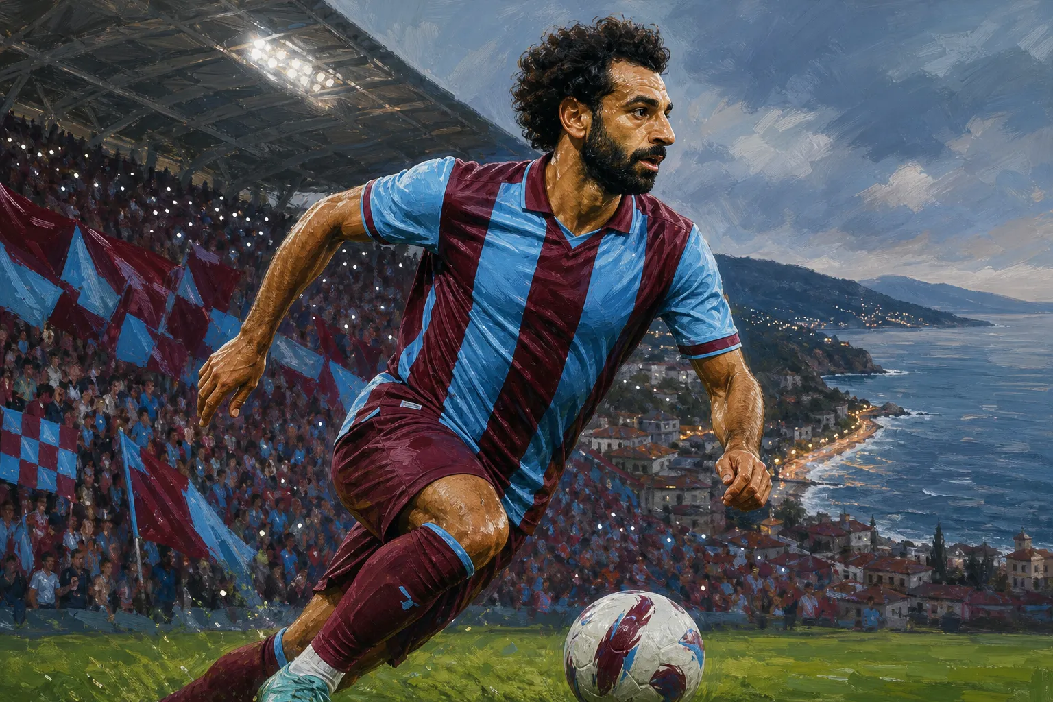محمد صلاح طرابزون سبور في مشهد رياضي واقعي يعلن الانتقال