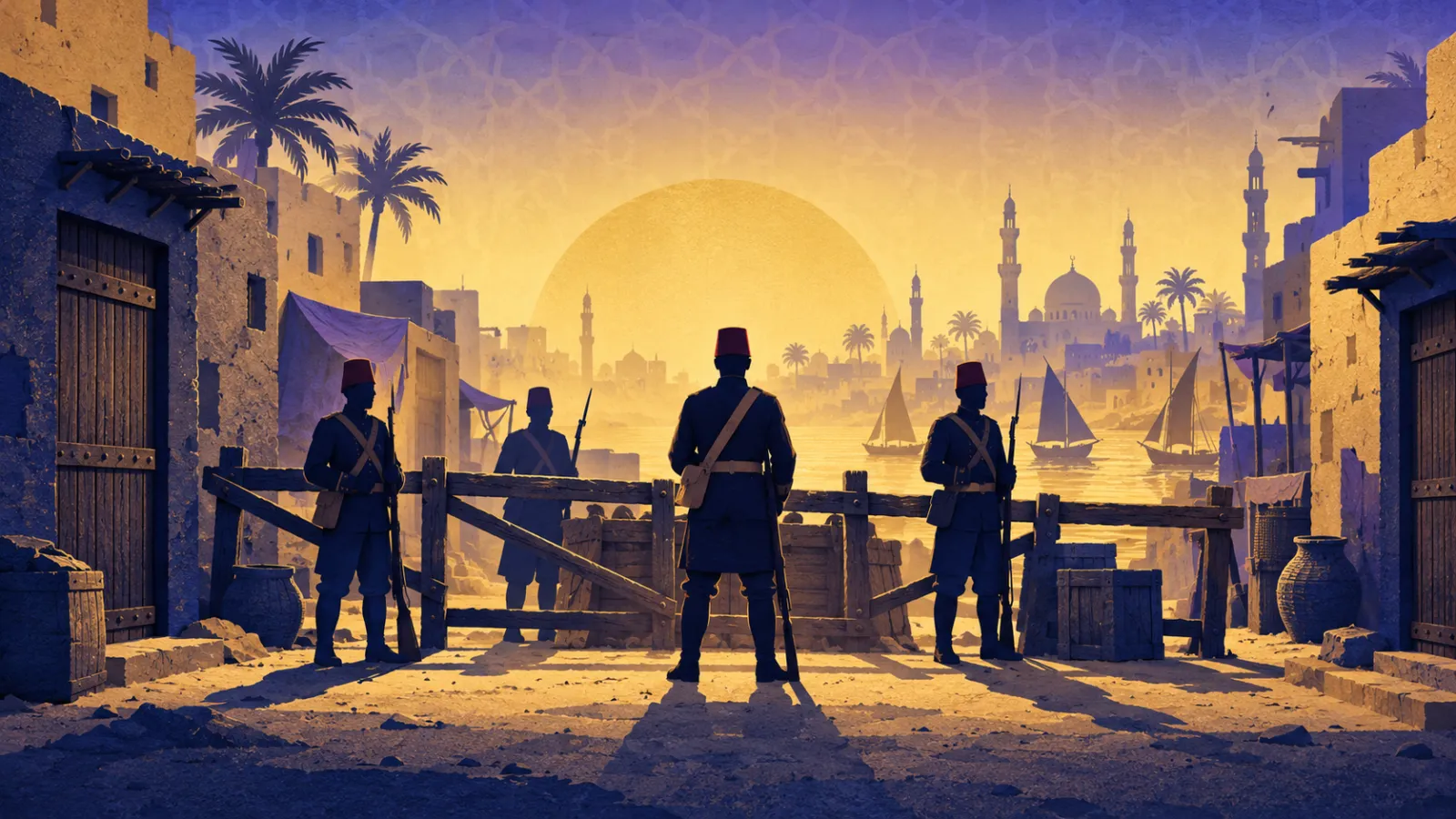 طوق عسكري حول دمياط في بداية وباء الكوليرا في مصر 1883