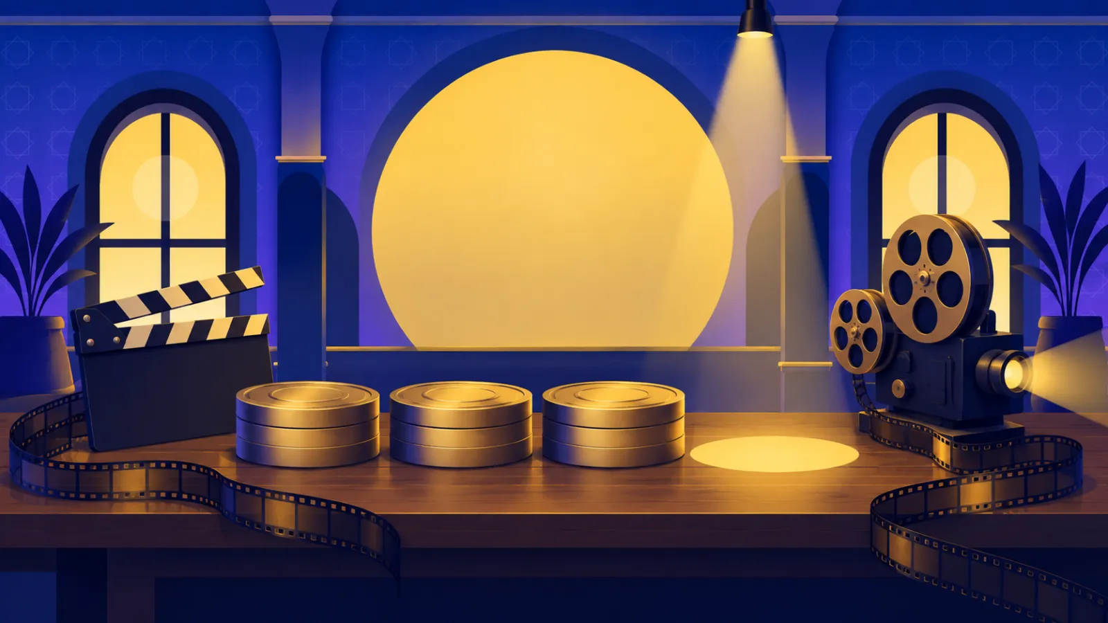 علب أفلام ثلاث ترمز إلى أجزاء ولاد رزق المعروضة حتى الآن