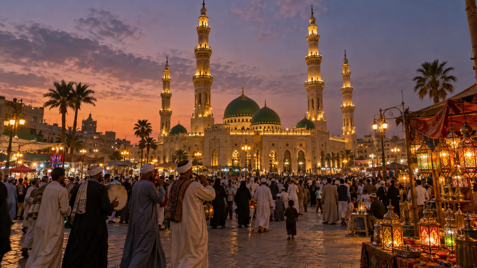 مسجد السيد البدوي في طنطا حيث بدأ محمد فوزي الغناء في الموالد