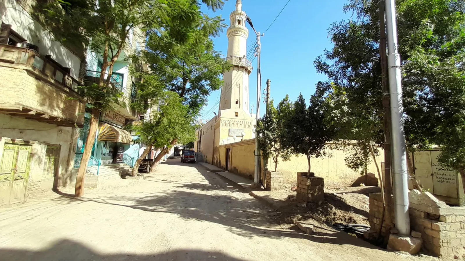 مسجد شيخ العرب همام في فرشوط بمئذنته العثمانية من الطوب المحروق