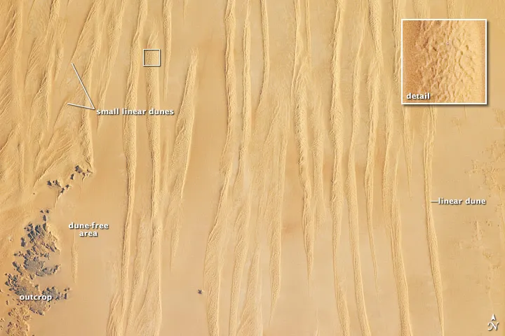 كثبان بحر الرمال الأعظم في جنوب غرب مصر حيث عُثر على حجر هيباتيا