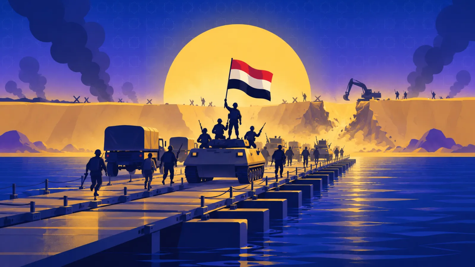 القوات المصرية تعبر قناة السويس يوم 6 أكتوبر 1973