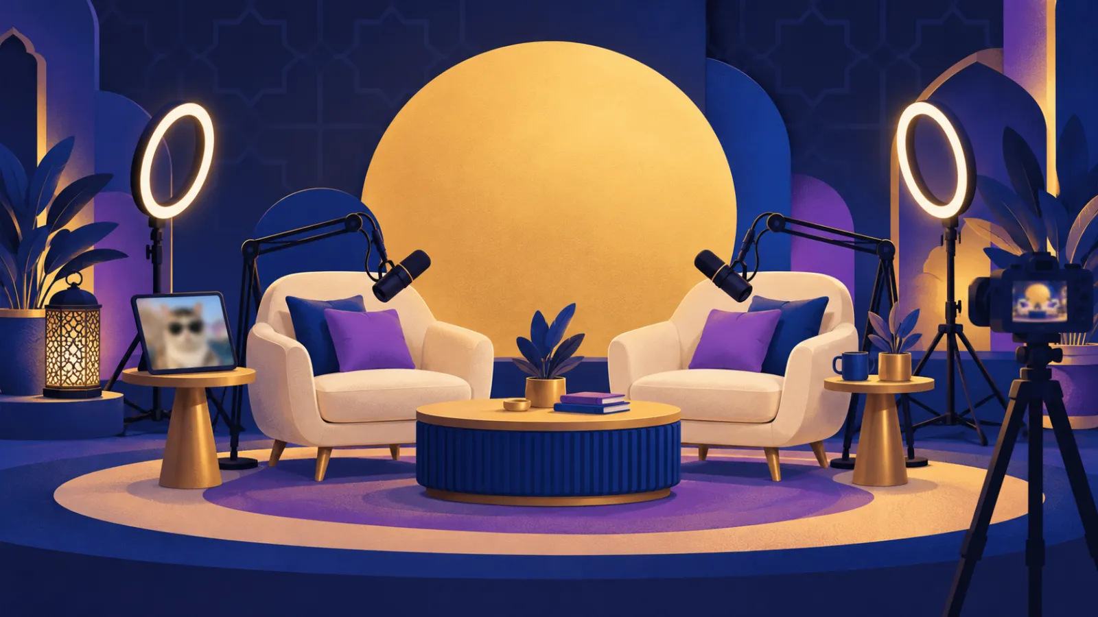 استوديو برنامج حواري حيث قيلت جملة مبابي عن ماو تسي تونغ