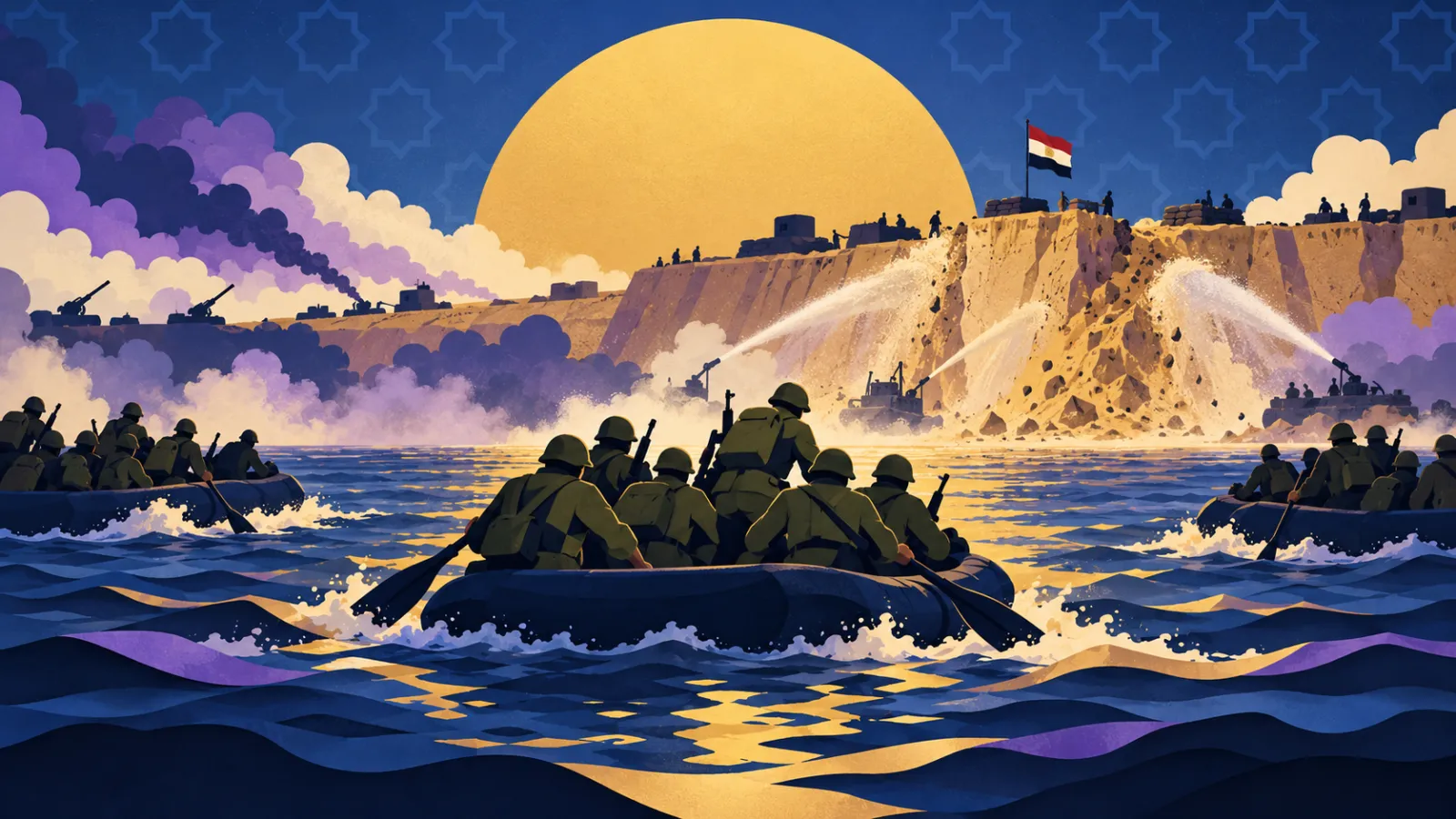 مشهد عبور قناة السويس كما يصوره فيلم آخر رقصة في كيبور