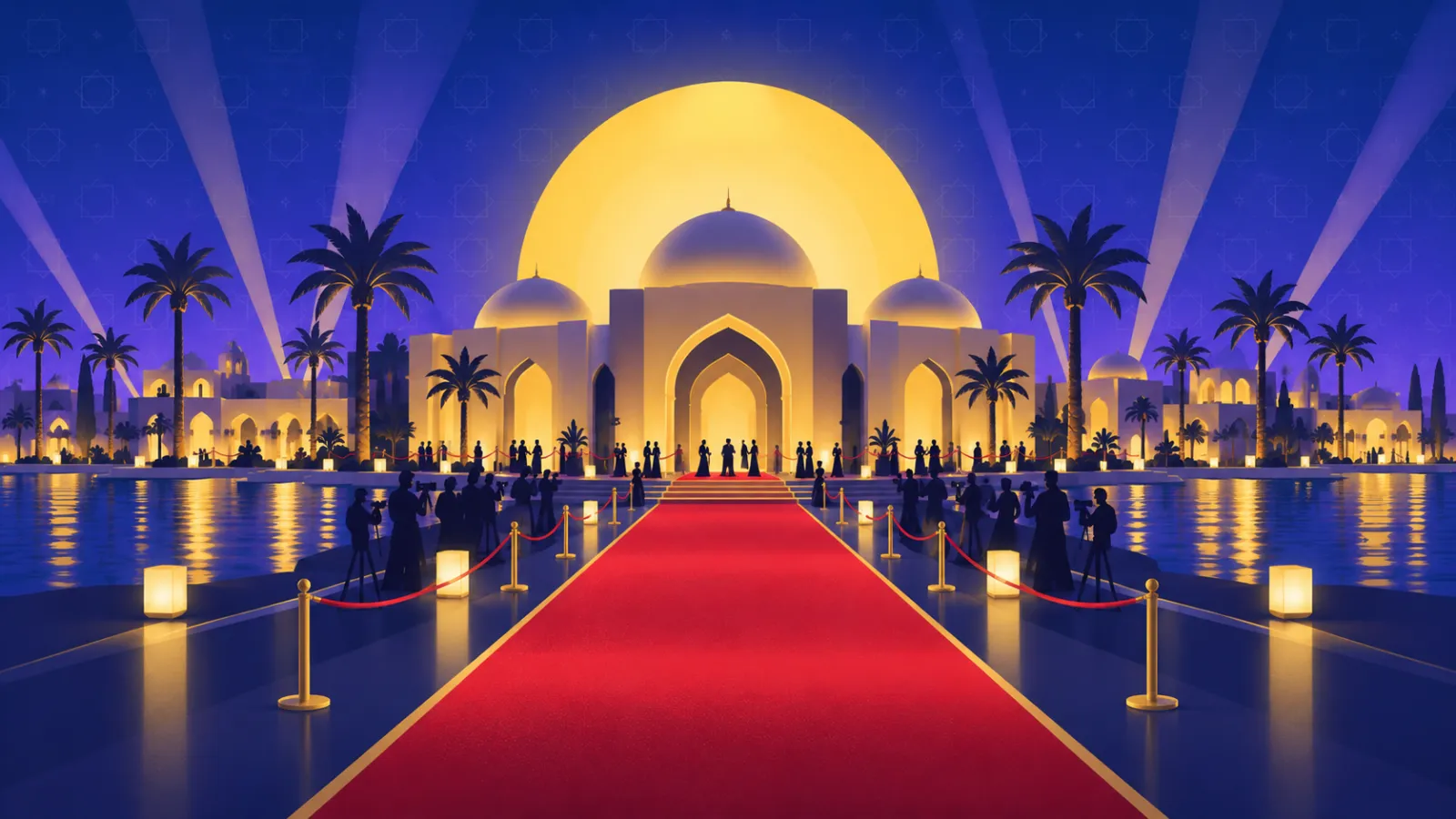 السجادة الحمراء في مهرجان الجونة السينمائي حيث عُرض فيلم بومة