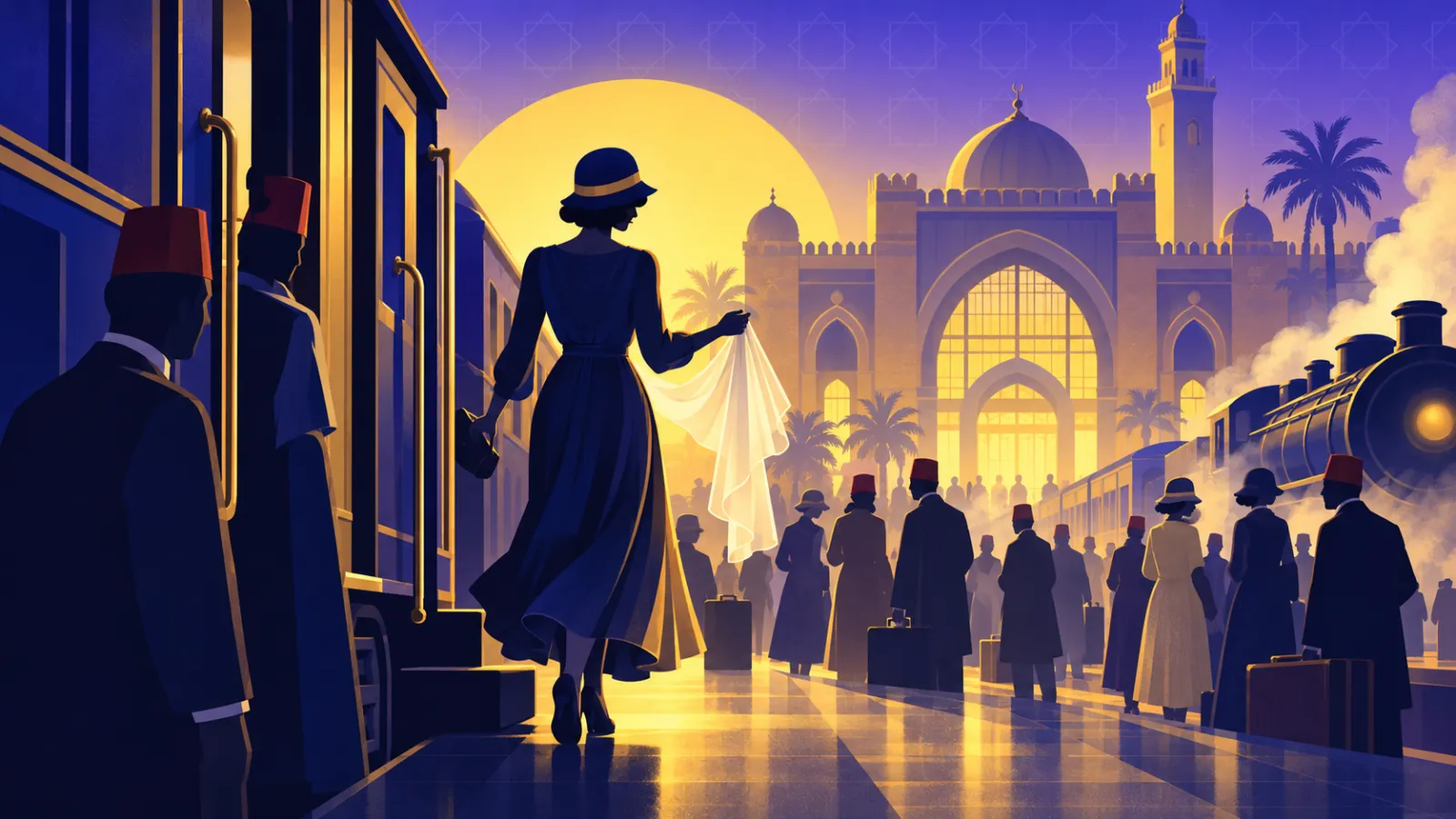 محطة قطار القاهرة سنة 1923 حيث كشفت هدى شعراوي وجهها