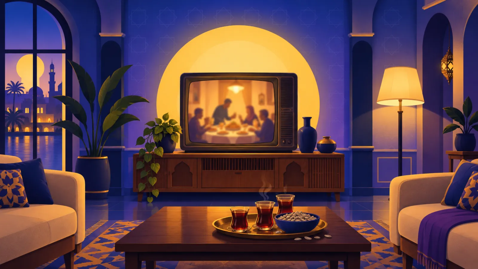 تلفزيون في بيت مصري يعرض مشهداً من فيلم التجربة الدنماركية