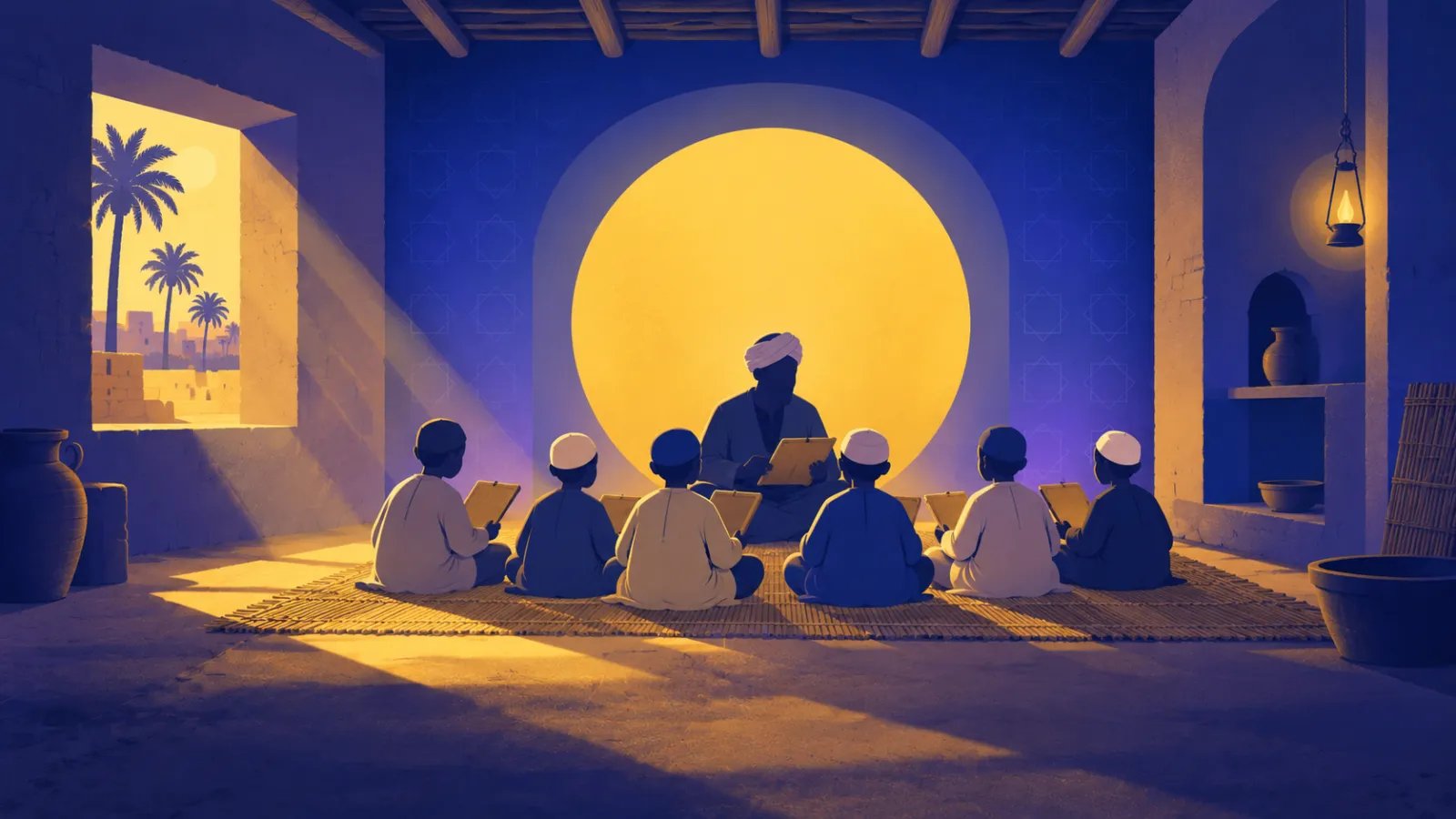 كتّاب ريفي في صعيد مصر حيث تعلّم طه حسين في طفولته