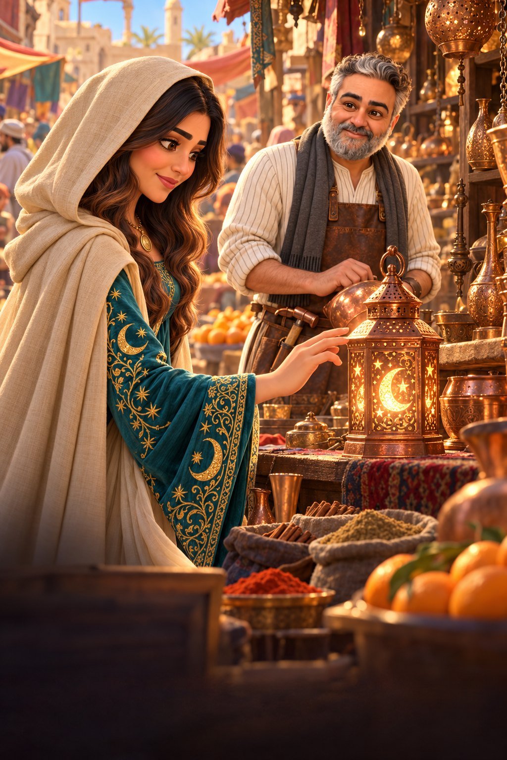 بكم هذا القنديل؟ هذا لا يُباع بالدنانير يا سيدتي… بل بجواب لغز!